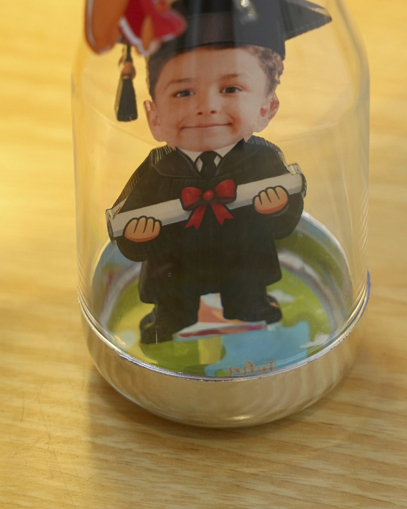  Bottle with Custom Shape Acrylic Standee and Tag