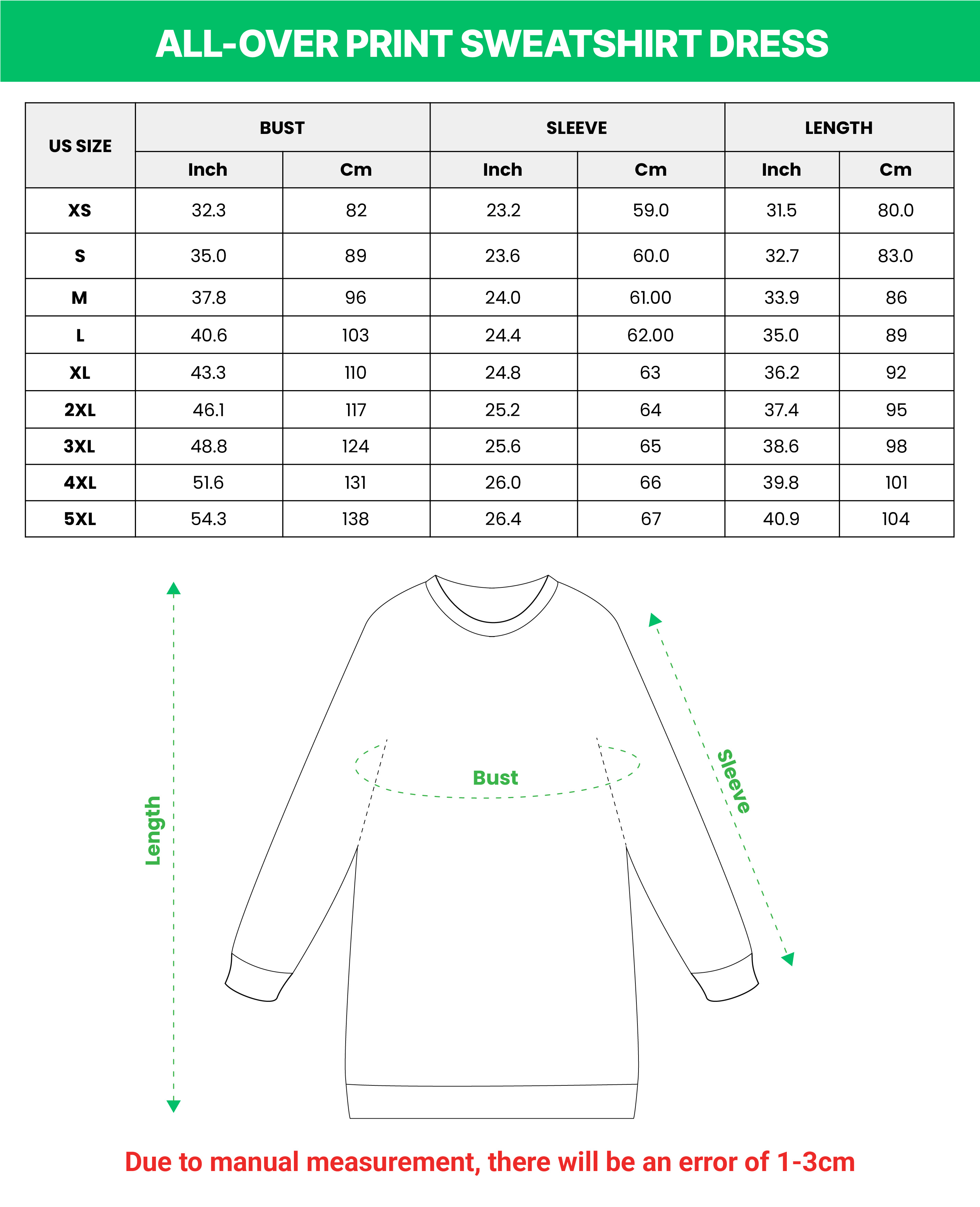 All-over Print Sweatshirt Dress