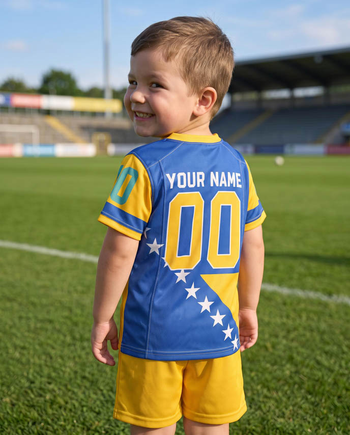 All-over Print Kid And Youth V-Neck Short Sleeve Jersey