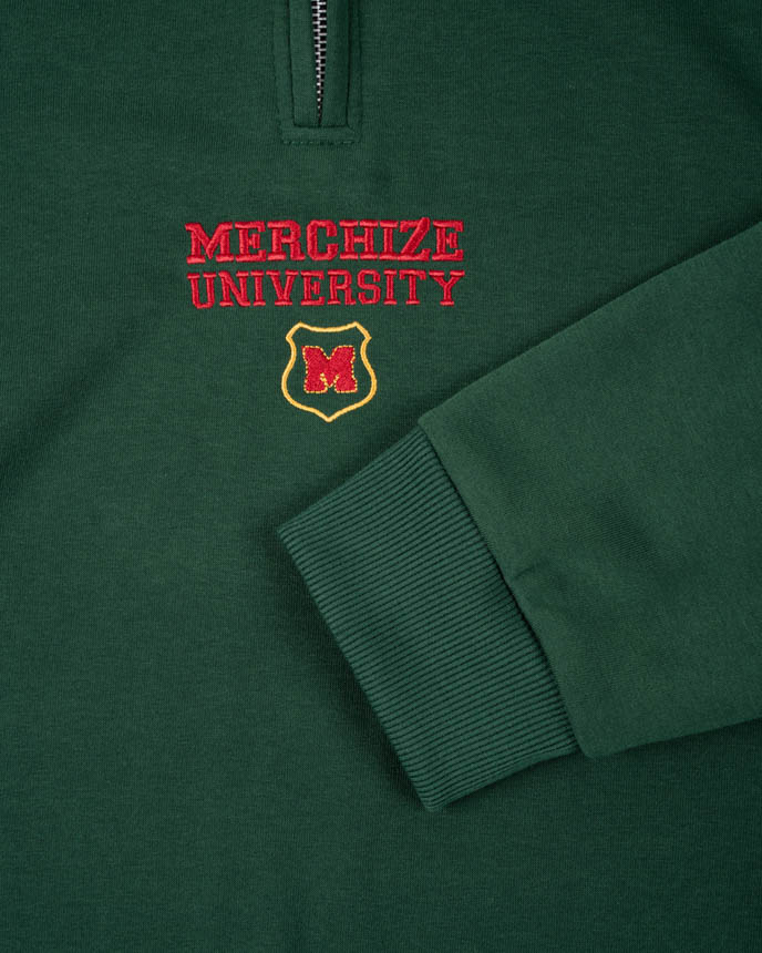 Embroidered Lightweight Quarter Zip Sweatshirt