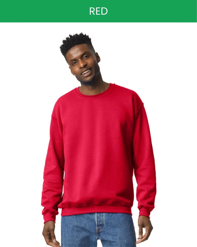 Red crew neck on sale sweatshirt