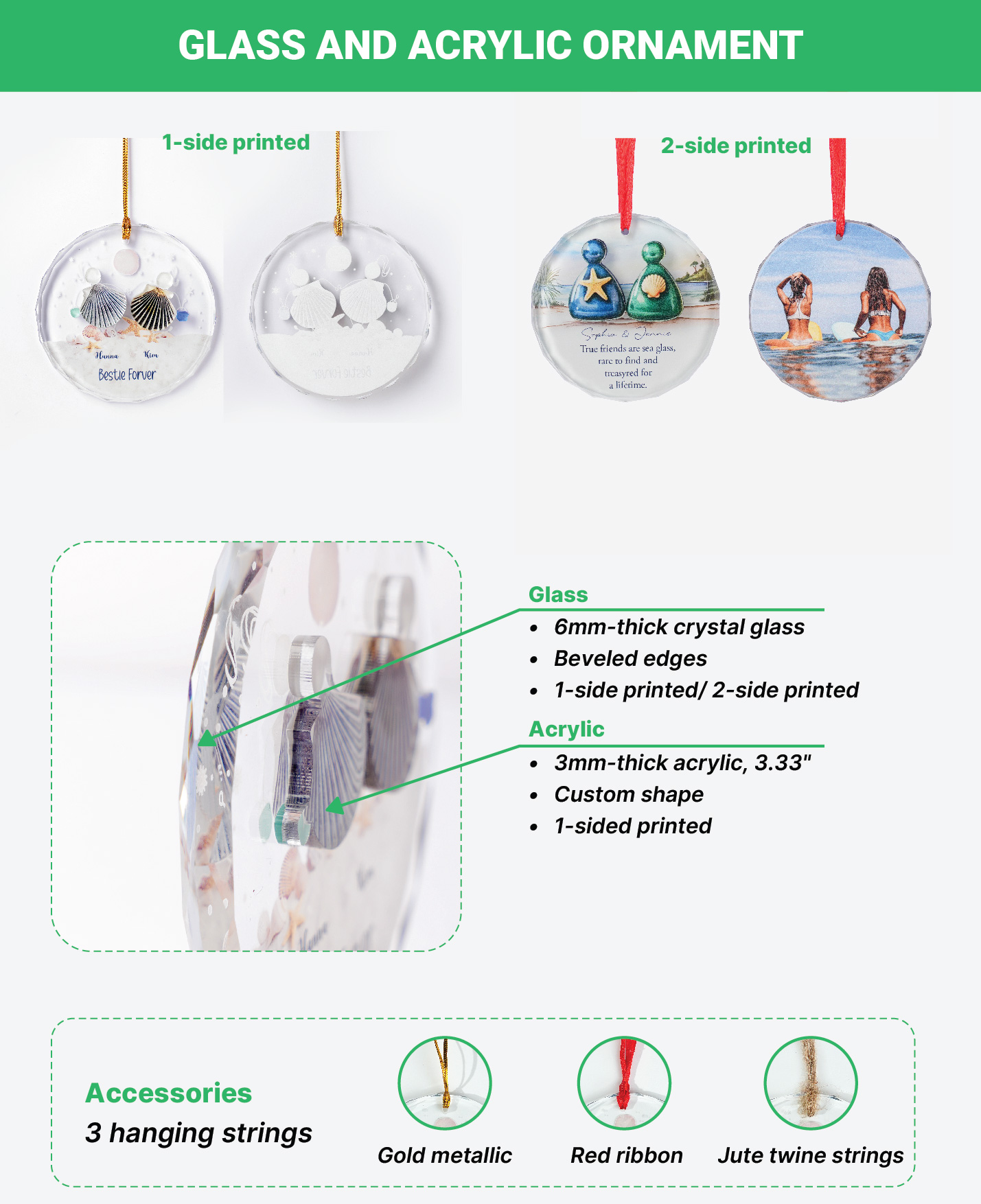 Glass and Acrylic Ornament