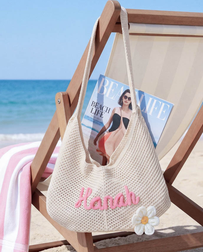 Embroidered Beach Tote Bag (Made in China)