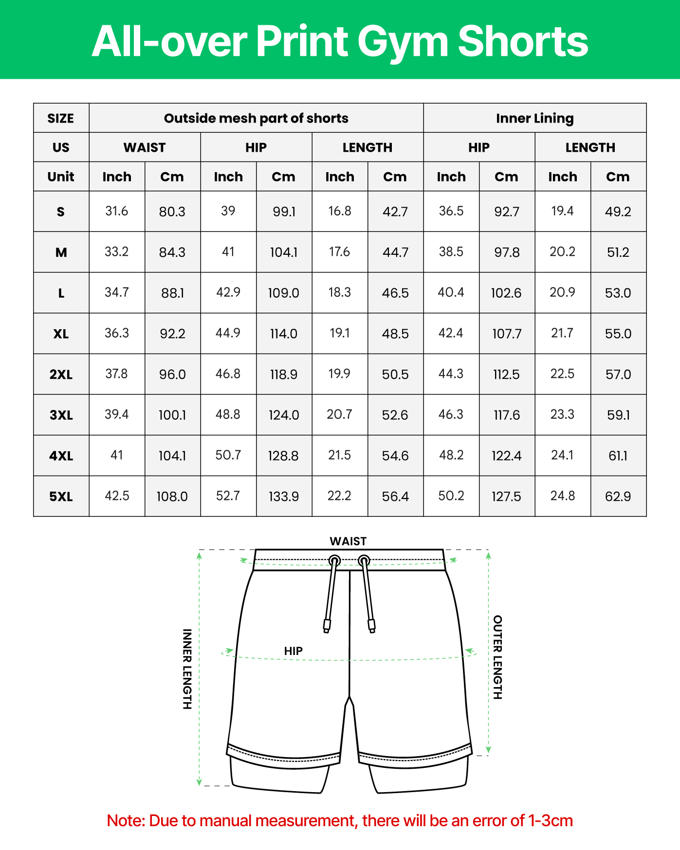 All-over Print Gym Shorts