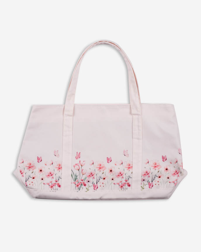 All-over Print Two-Tone Canvas Tote Bag