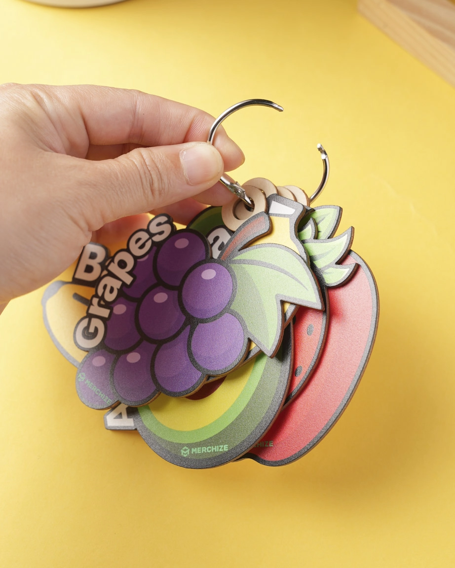 Custom Shape Wood Flash Card