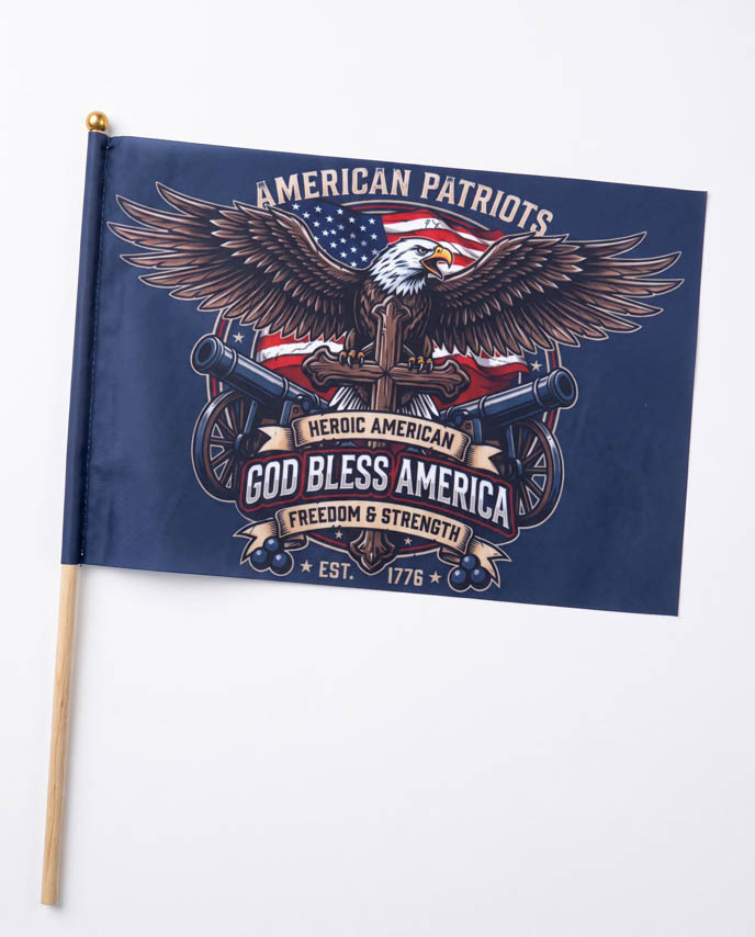 2-side Printed Hand Flag (Made in US)