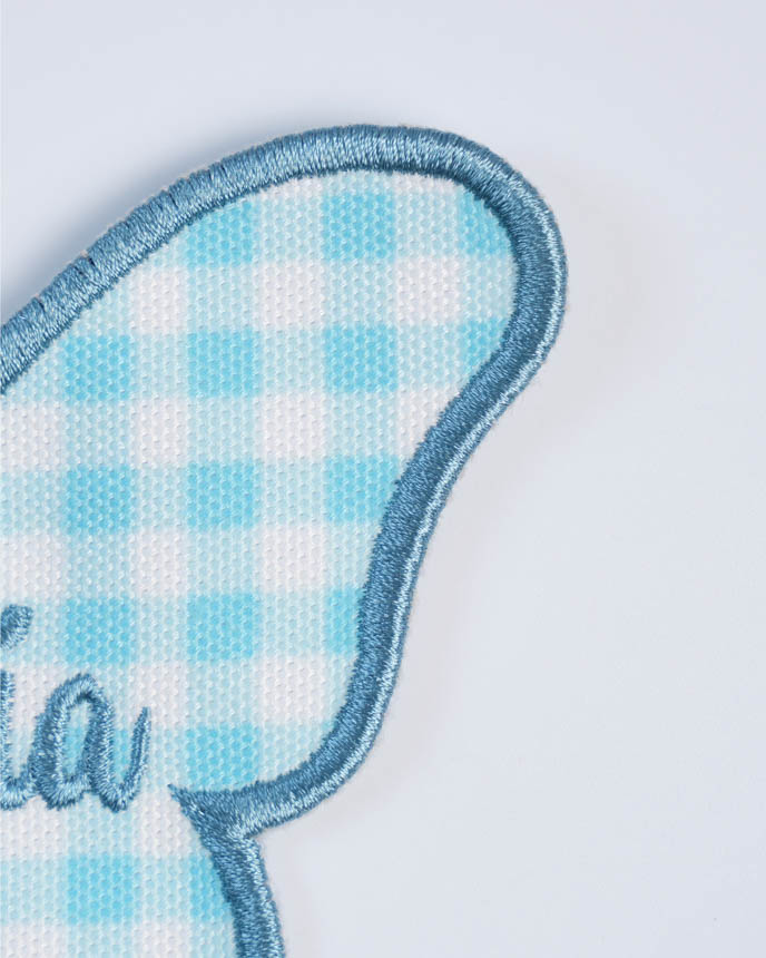 Custom Shape Embroidered Canvas Tag 