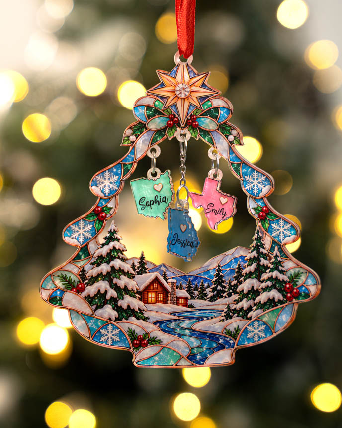 Custom Shape Acrylic Ornament With Multiple Charms