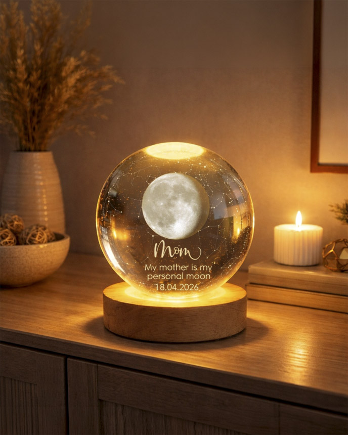 Crystal Ball with Wooden Round Standee (Made in China)