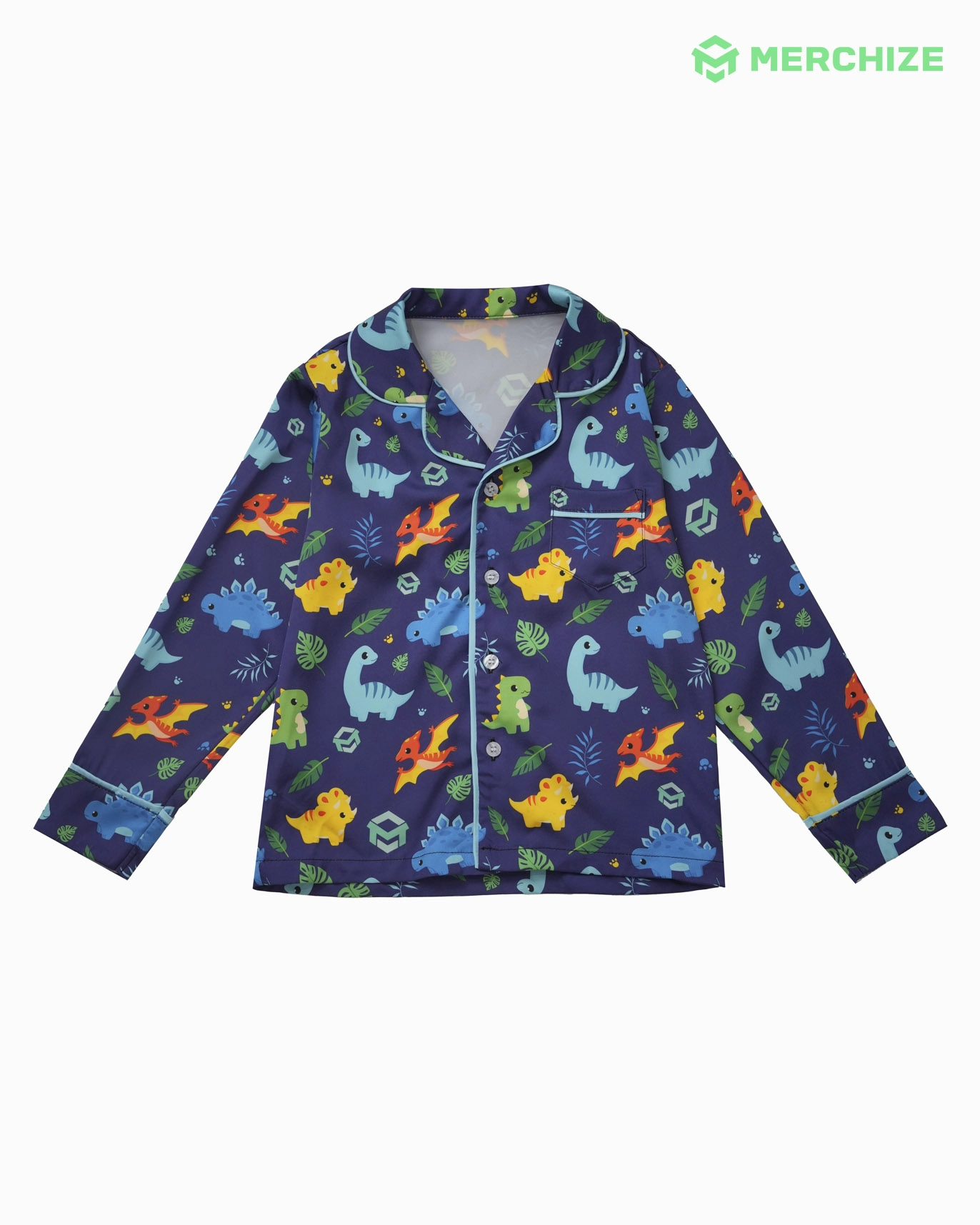 All-over Print Kid Satin Pajamas Set