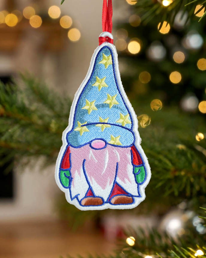 Custom Shape Embroidered Ornament