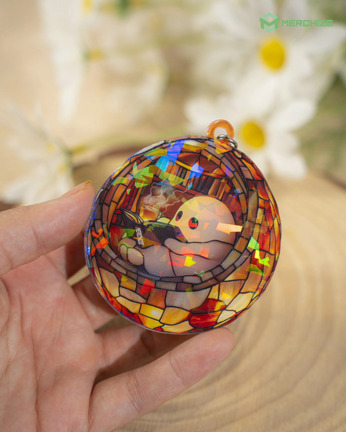 Custom Shape Acrylic Hologram Keychain