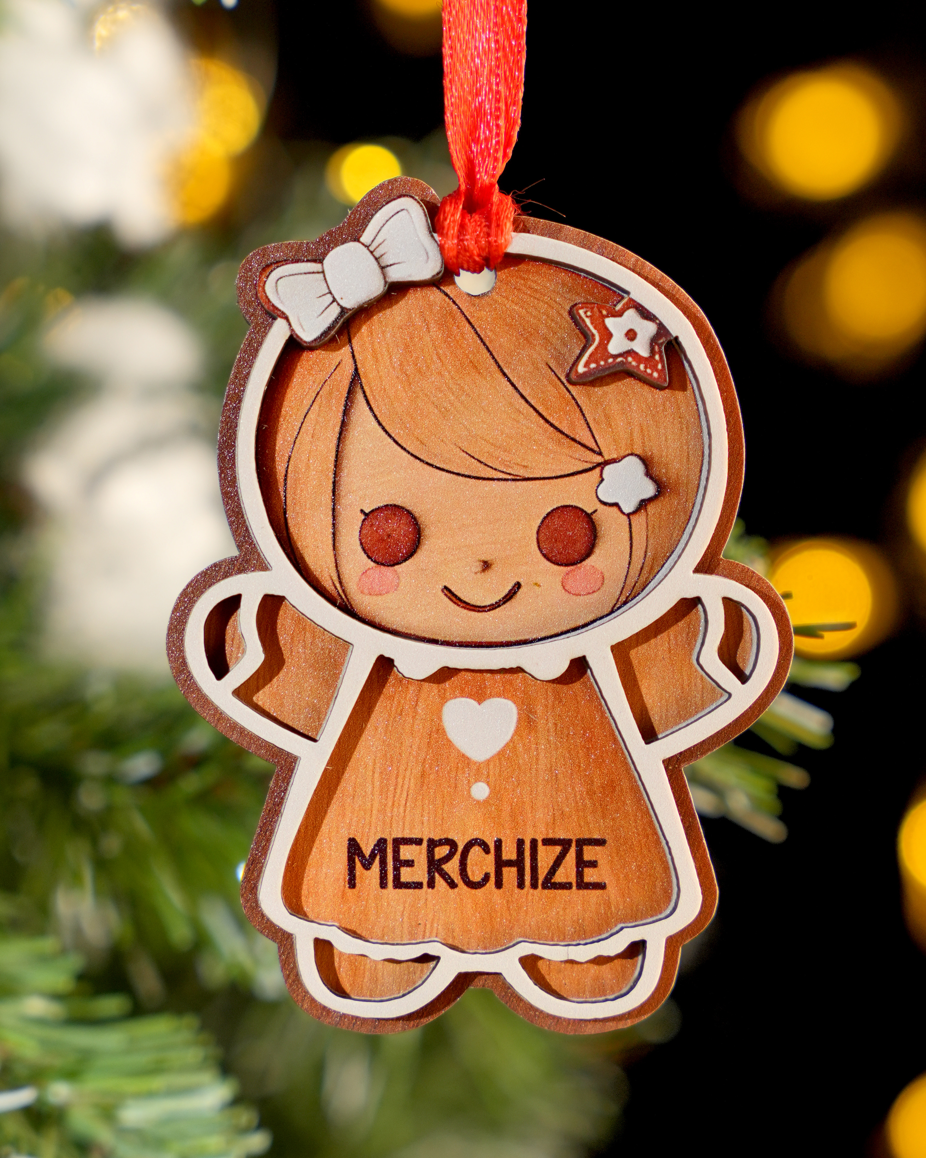 Custom Shape 2-Layered Wood Ornament