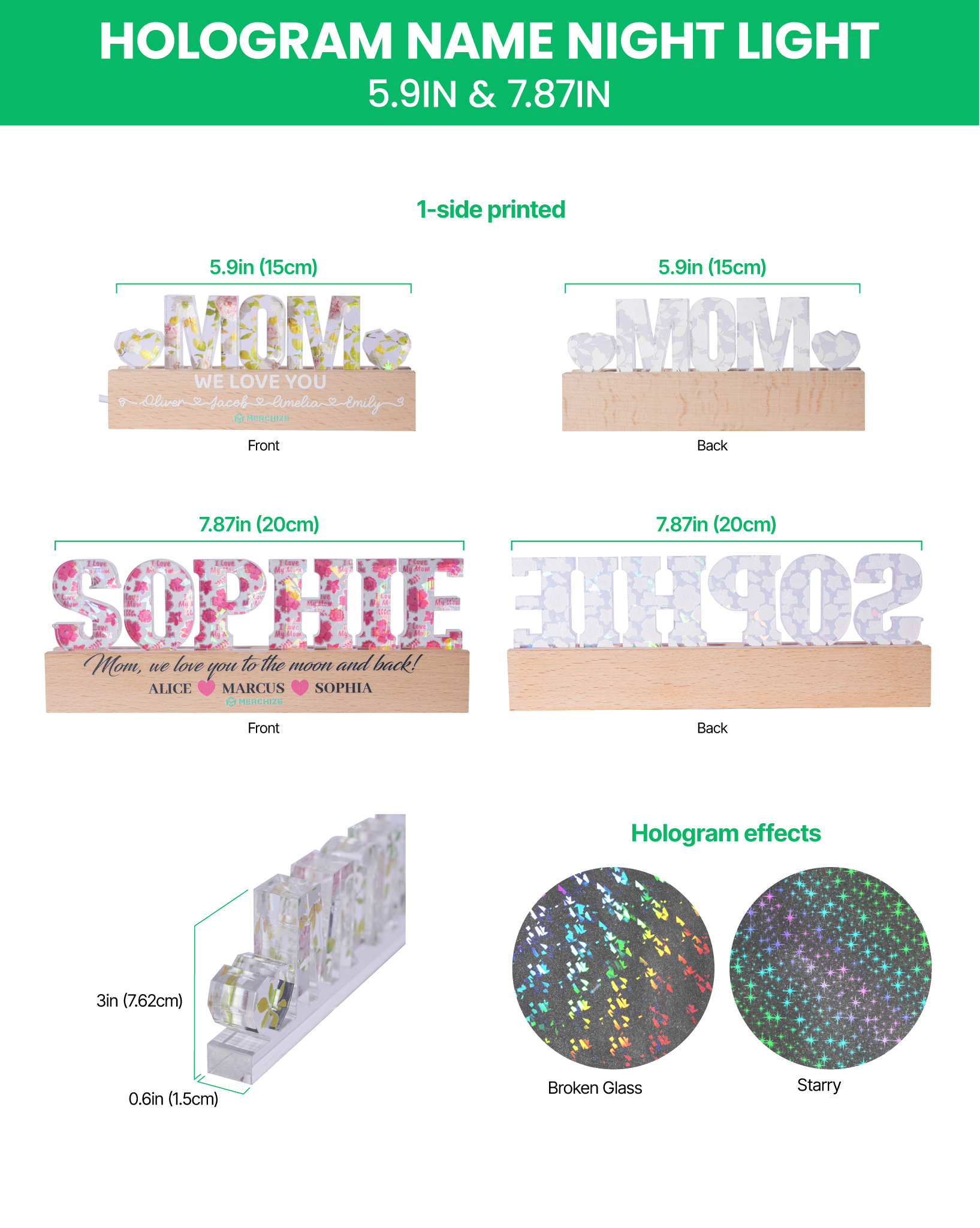 Hologram Name Night Light