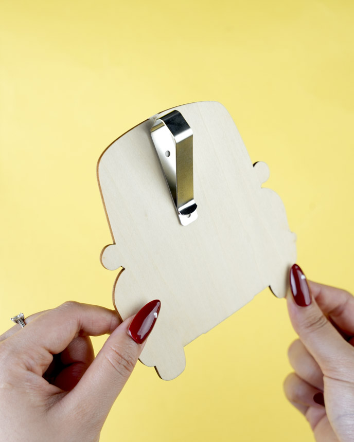 Custom Shape Wood Car Clip With Spinning Charm