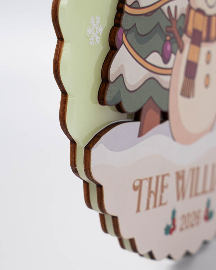 Custom Shape Wood And Luminous Acrylic Sign