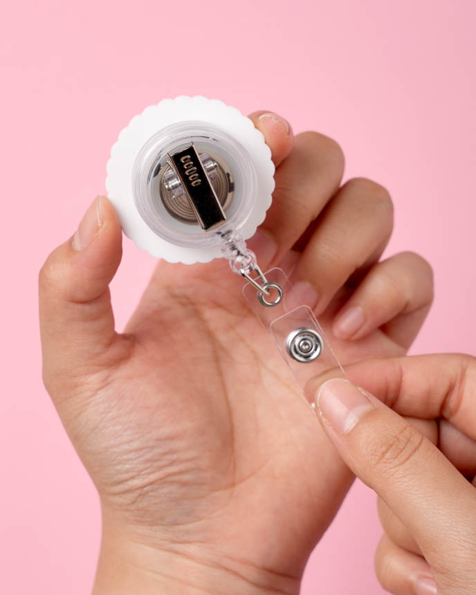 Custom Shape 2-Layer White Acrylic Badge Reel