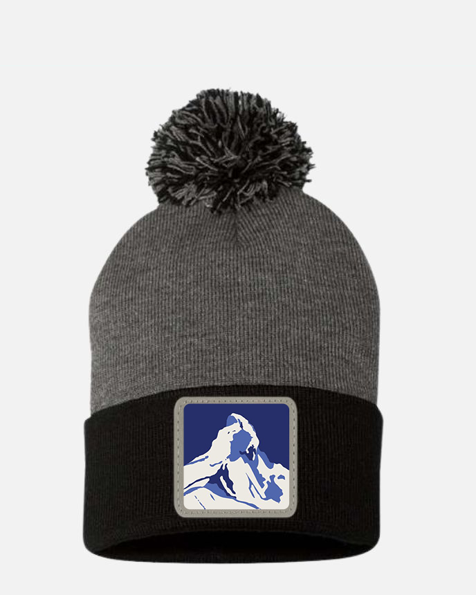 Leather Patch Pom-Pom Cuffed Beanie SP15 (Made in US) 