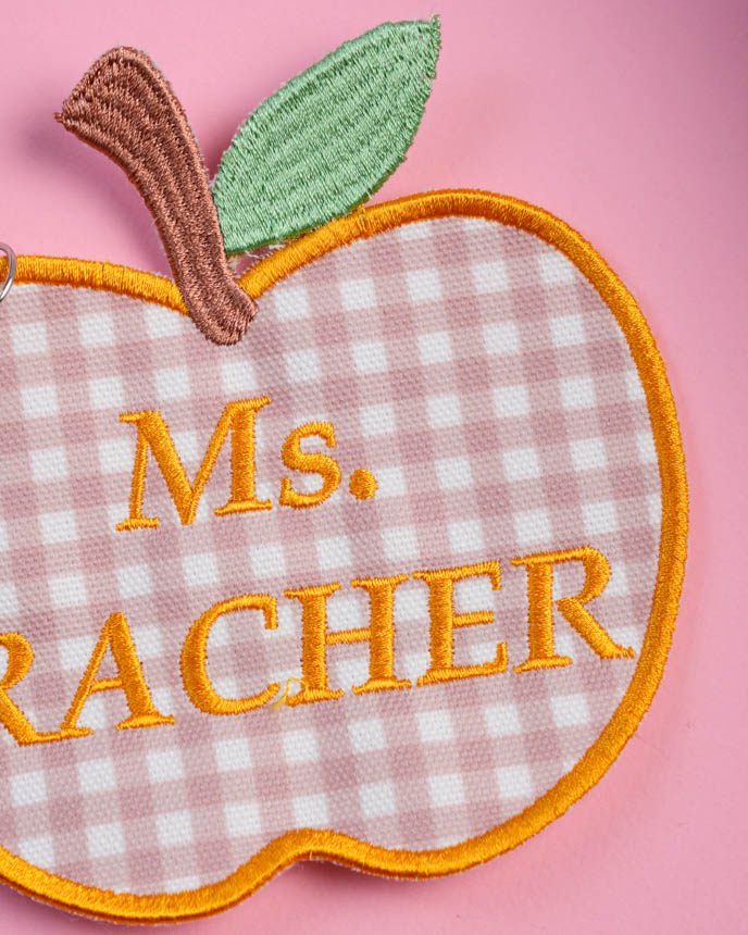 Custom Shape Embroidered Canvas Tag 