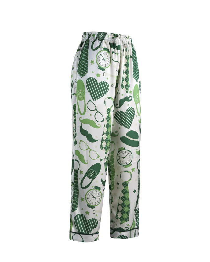 All-over Print Men's Satin Pajama Pants
