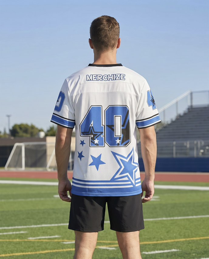 All-over Print Men's Hybrid Mesh V-neck Short Sleeve Jersey With Name Patch