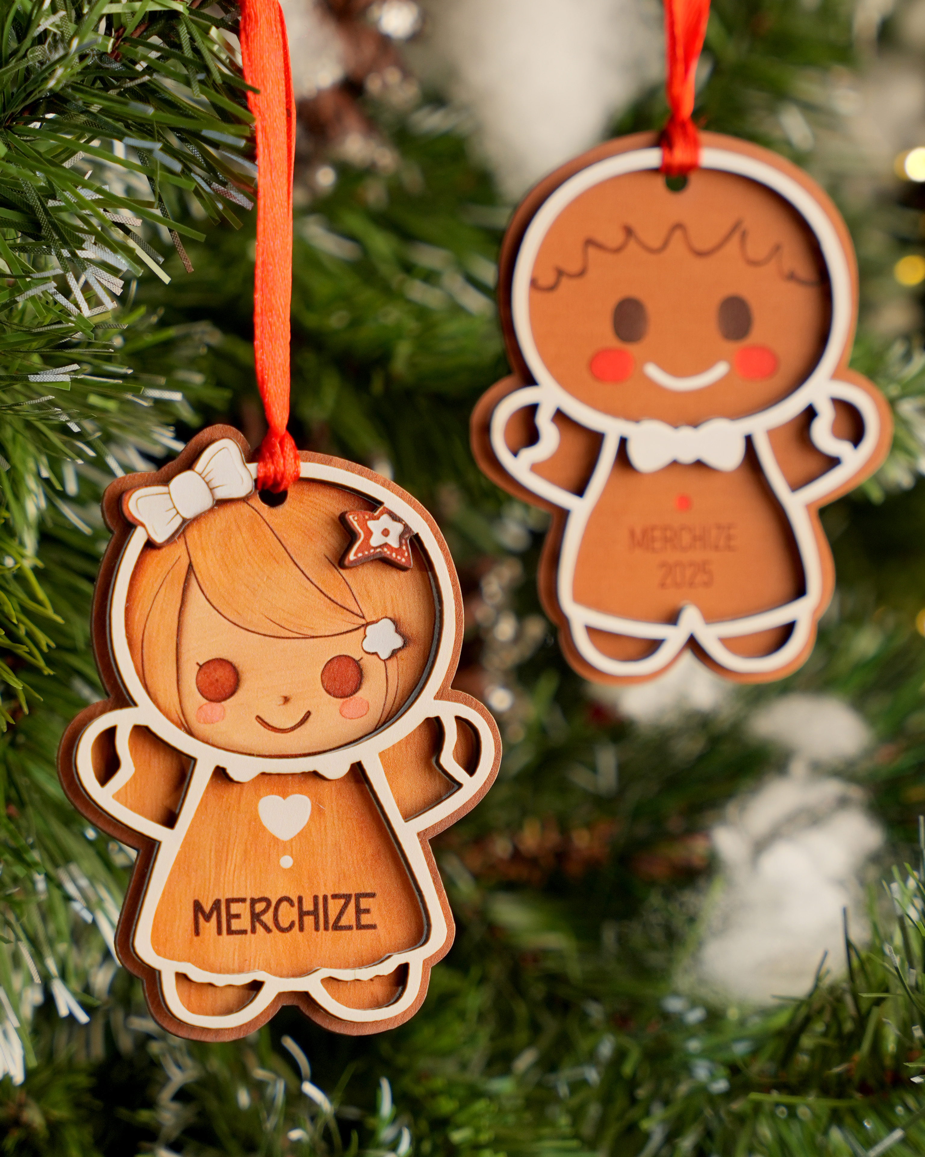 Custom Shape 2-Layered Wood Ornament