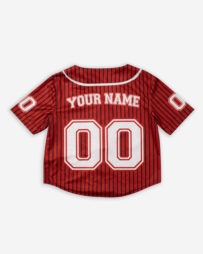 All-over Print Youth Crop Top Baseball Jersey Without Piping