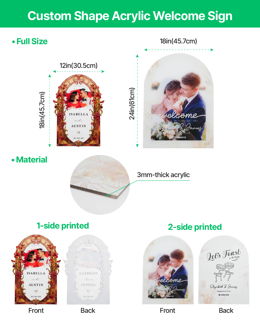 Custom Shape Acrylic Welcome Sign