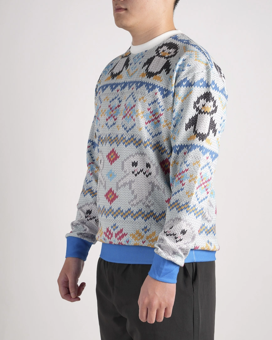 All-over Print Knitted Sweater