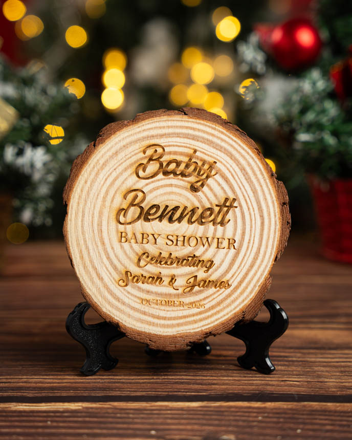 Engraved Wood Slice