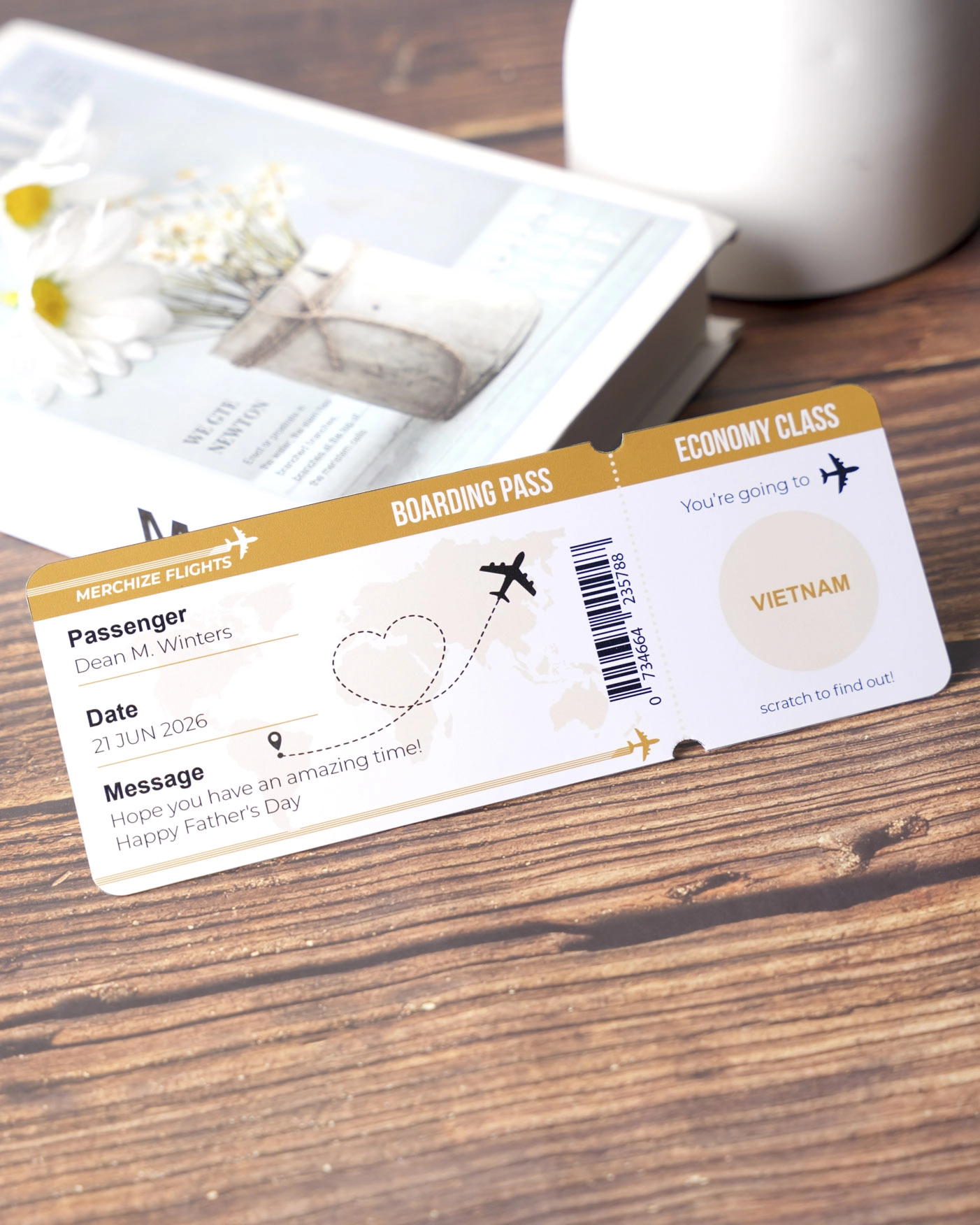 Custom Shape Scratch-Off Card