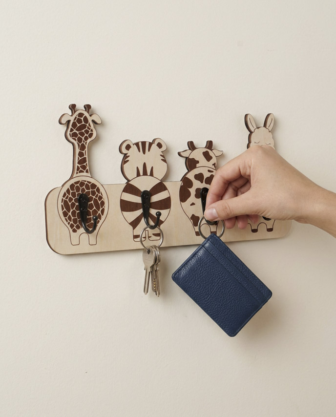 Custom Shape Wood Key Holder