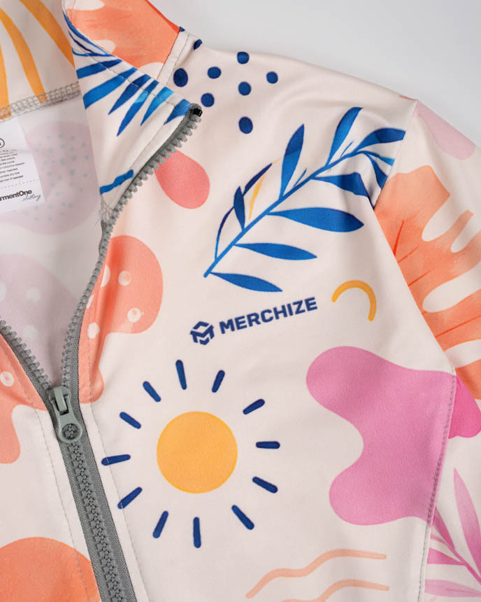 All-over Print Women's Fitted Zip-Up Sports Jacket