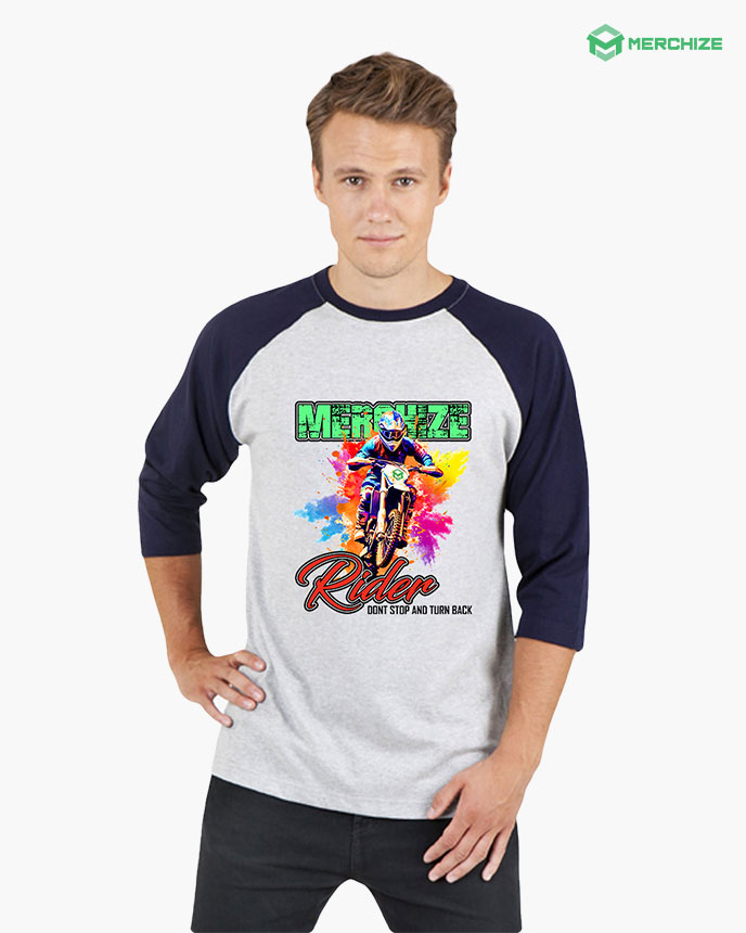 Custom 3/4 Sleeve Raglan - Print On Demand | Merchize