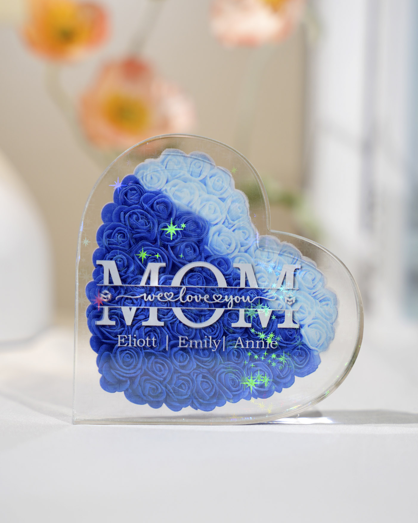 2-side Printed Hologram Acrylic Plaque (without stand) 0.6 IN
