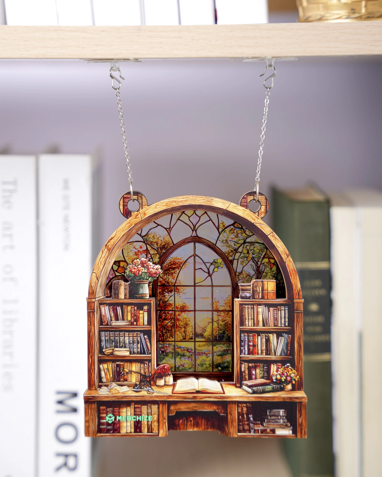 Custom Shape Suncatcher Bookshelf Sign