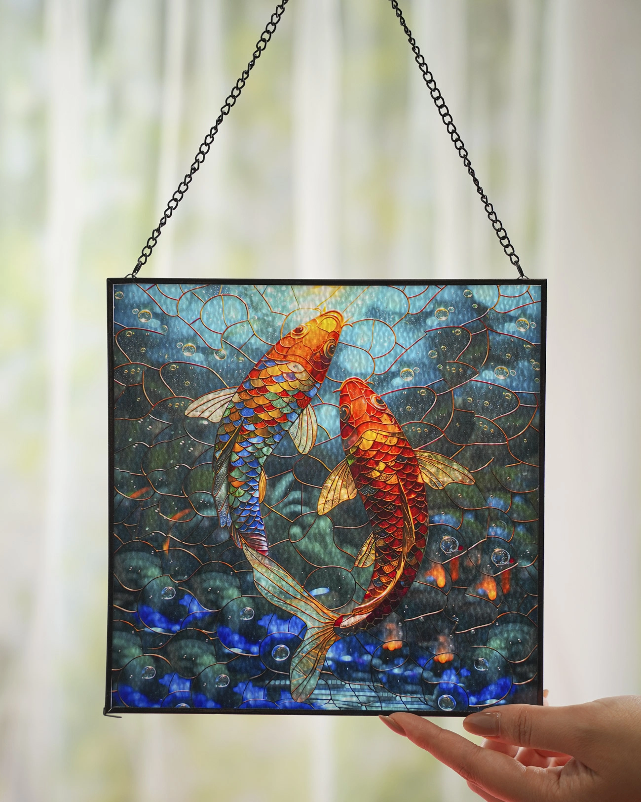 Stained Glass Suncatcher for Window Hanging