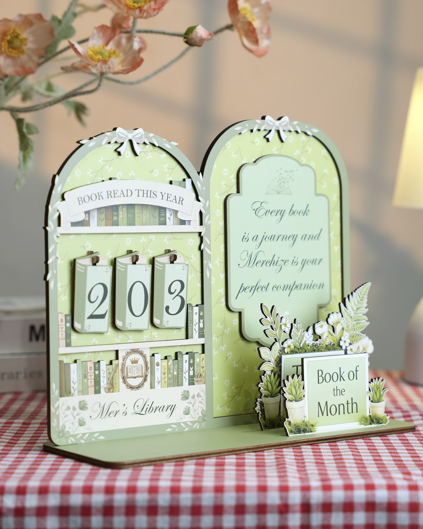 Custom Shape Wood Tracker Sign With Book Holder