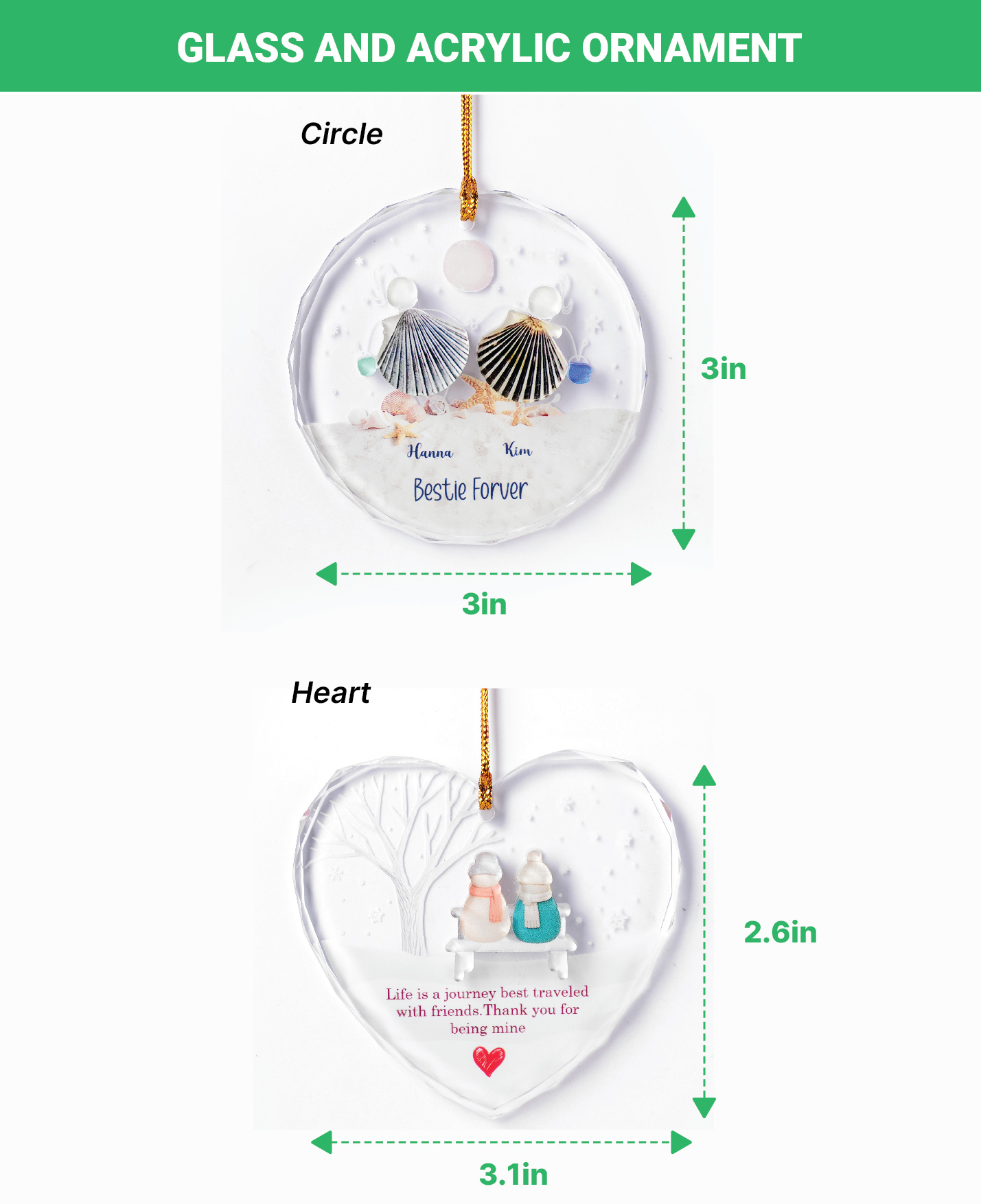 Glass and Acrylic Ornament