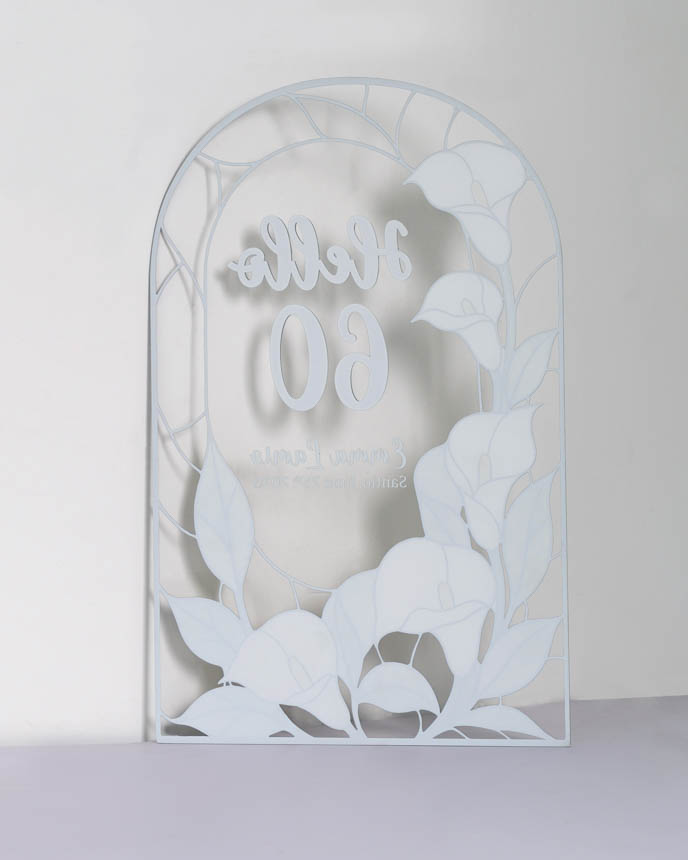 Custom Shape Acrylic And Acrylic Mirror Welcome Sign
