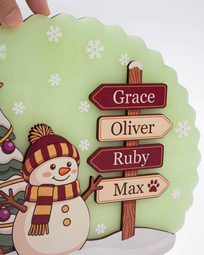 Custom Shape Wood And Luminous Acrylic Sign