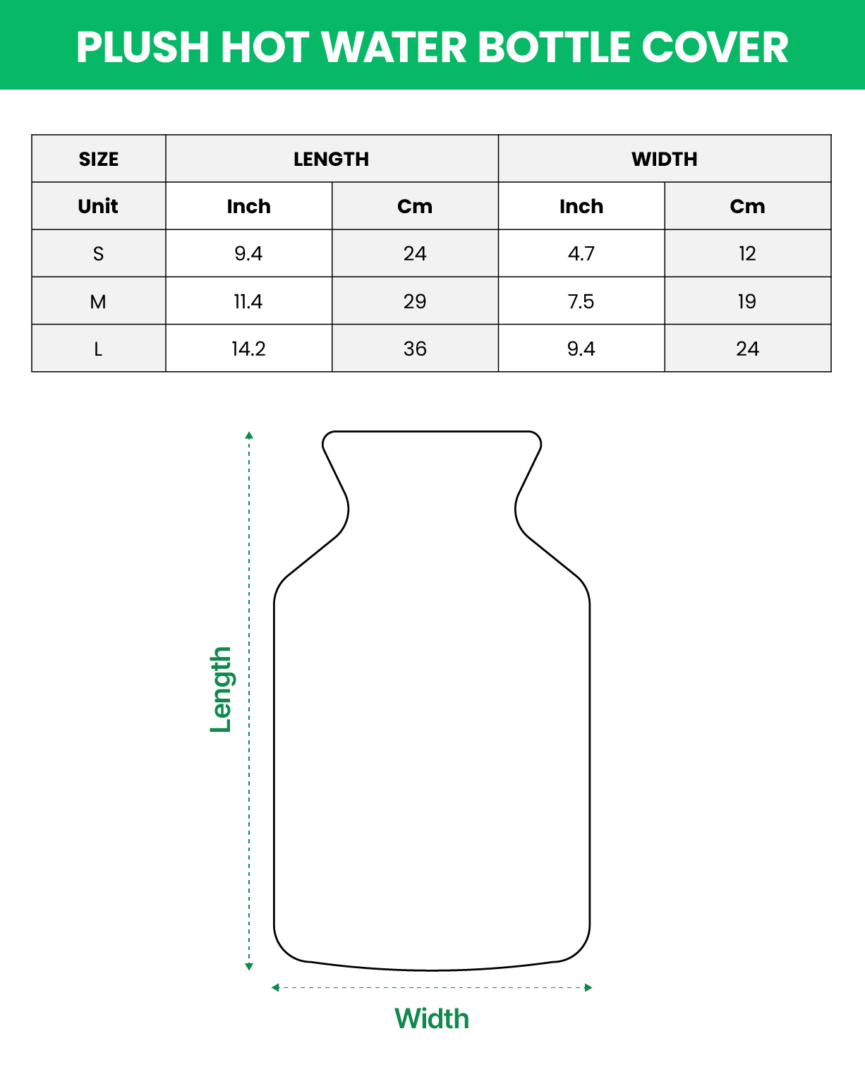 Plush Hot Water Bottle Cover