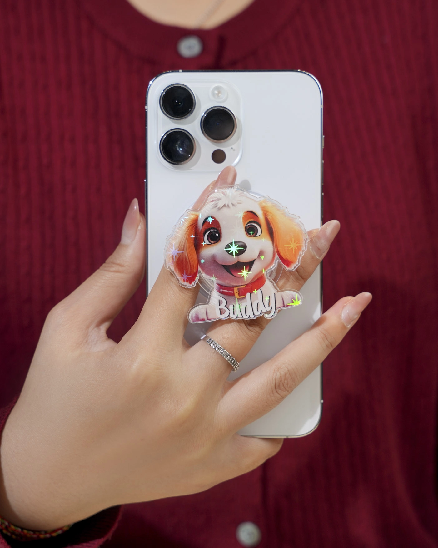 Custom Shape Hologram Magnetic Phone Grip