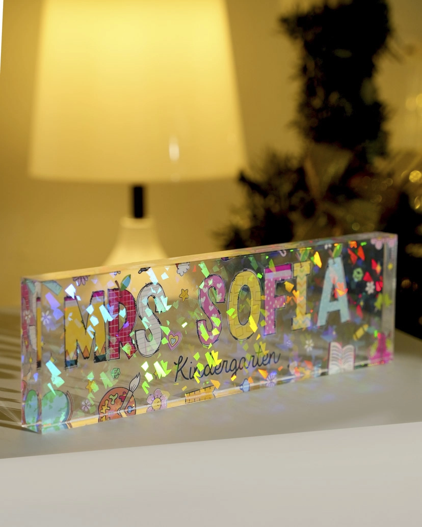 Hologram Acrylic Plaque (without stand) 0.6 IN