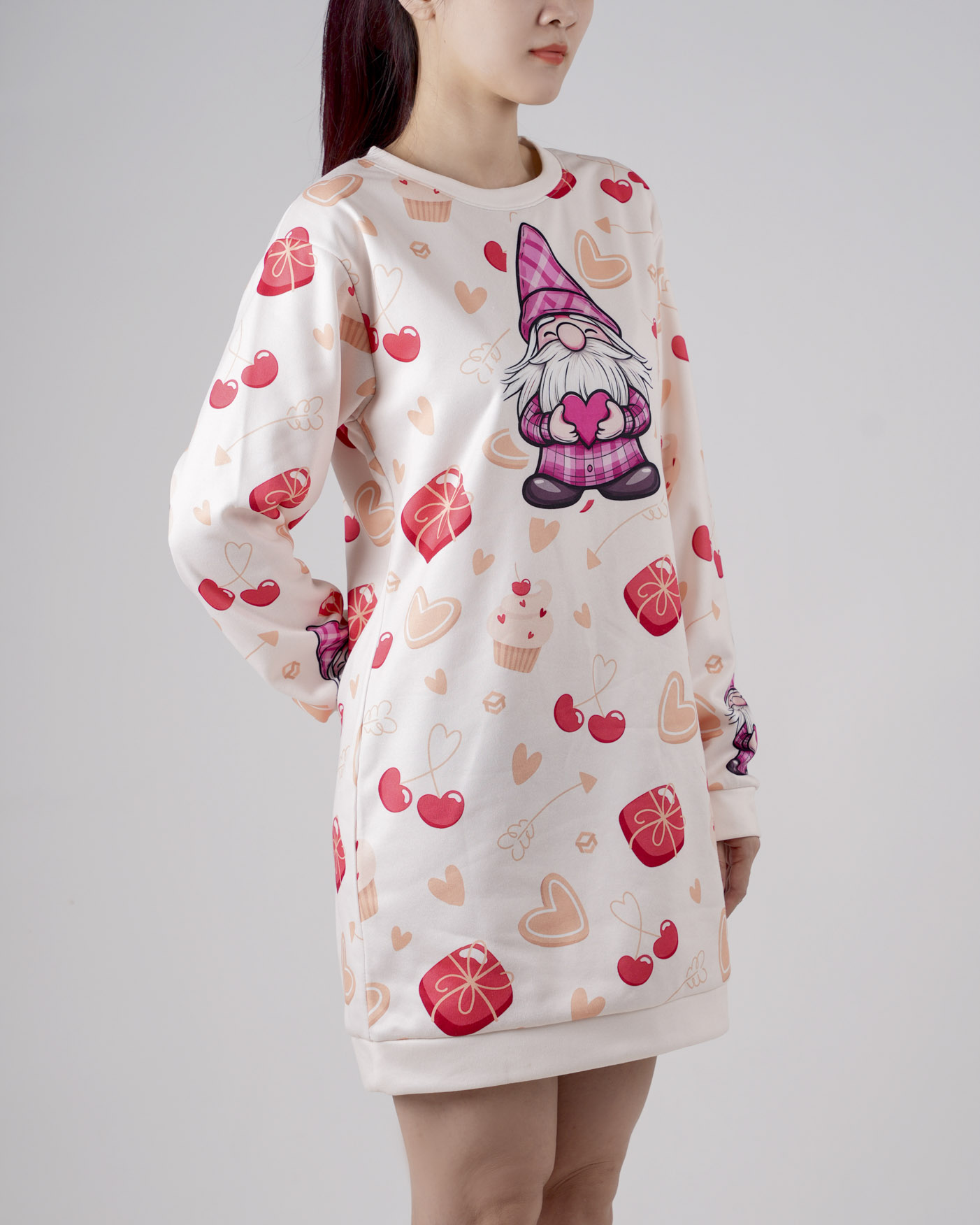 All-over Print Sweatshirt Dress