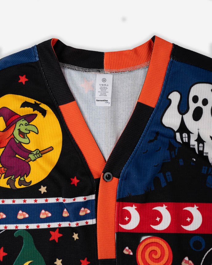 All-over Print Knitted Cardigan Vest